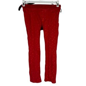 H&M Girls Red Heart Print Pants Size 6-7Y